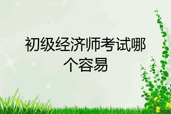 初级经济师考试哪个容易