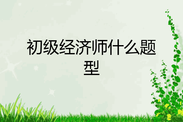初级经济师什么题型
