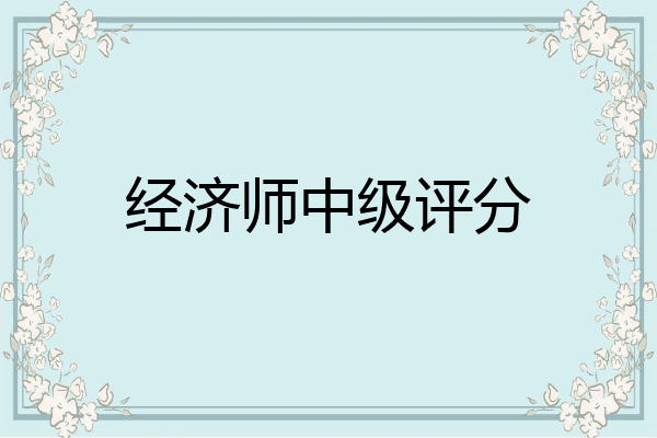经济师中级评分