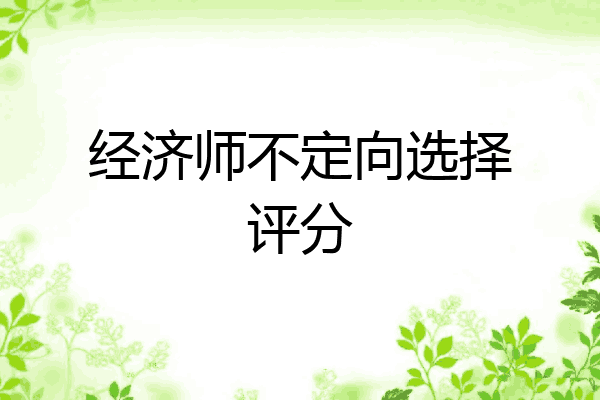 经济师不定向选择评分