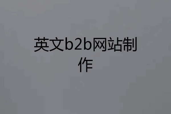 英文b2b网站制作