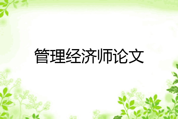 管理经济师论文