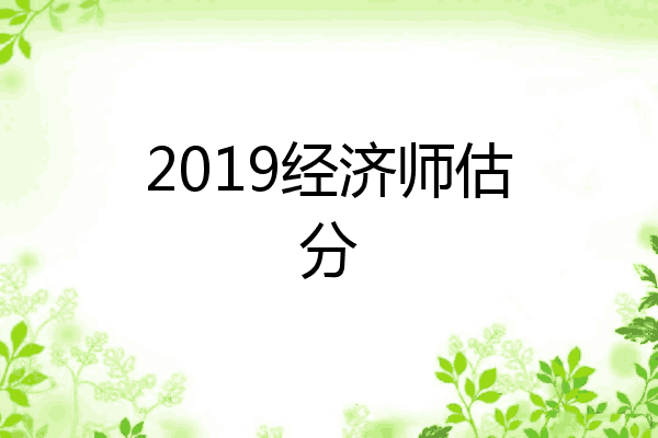 2019经济师估分