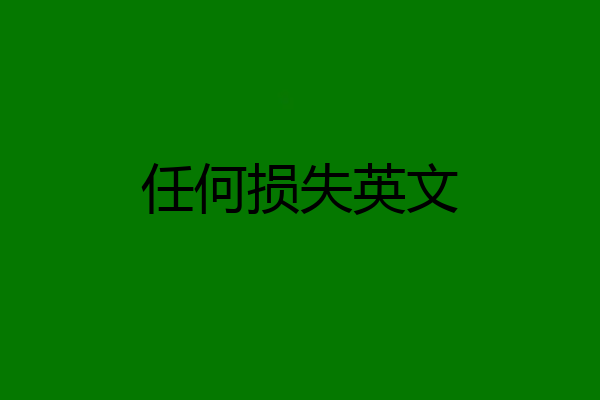 任何损失英文