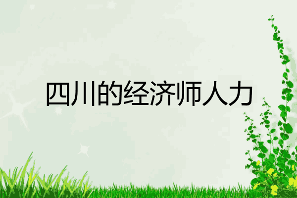 四川的经济师人力