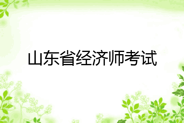 山东省经济师考试