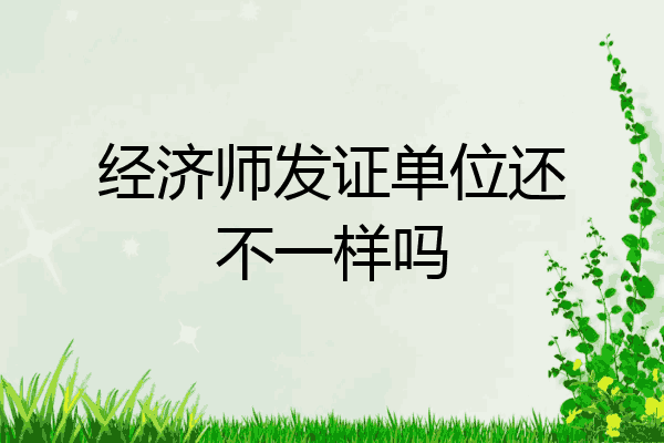 经济师发证单位还不一样吗