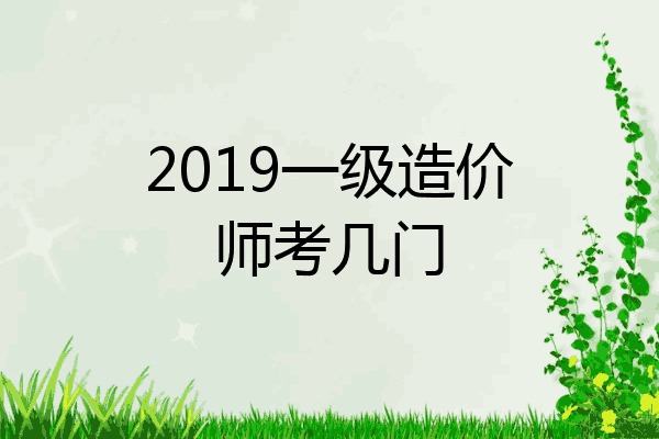 2019一级造价师考几门