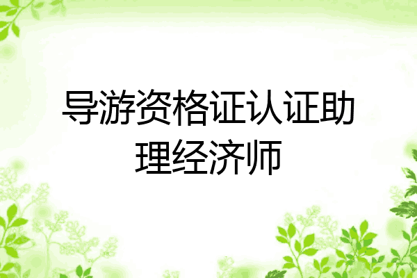 导游资格证认证助理经济师