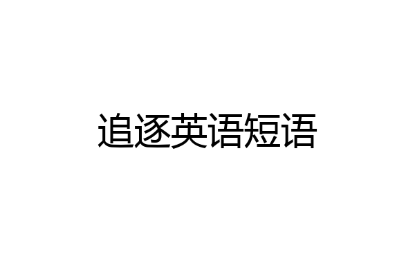 追逐英语短语