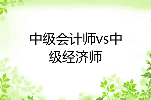 中级会计师vs中级经济师