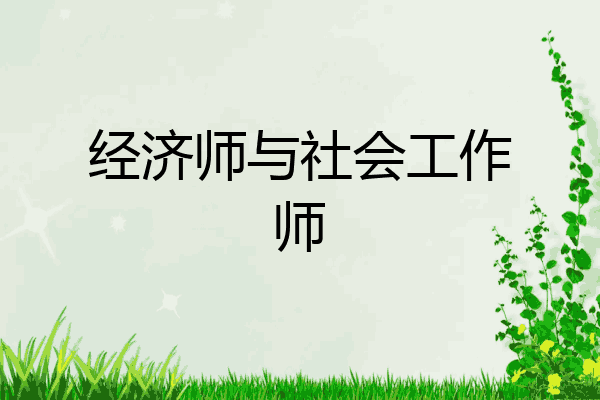 经济师与社会工作师
