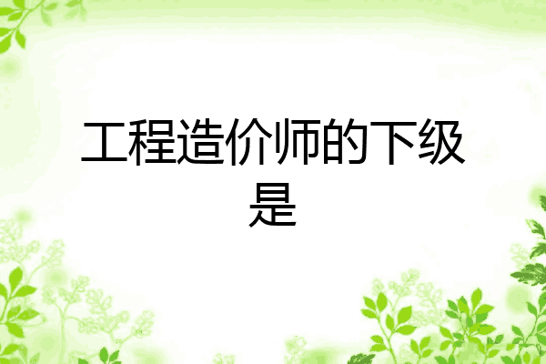 工程造价师的下级是
