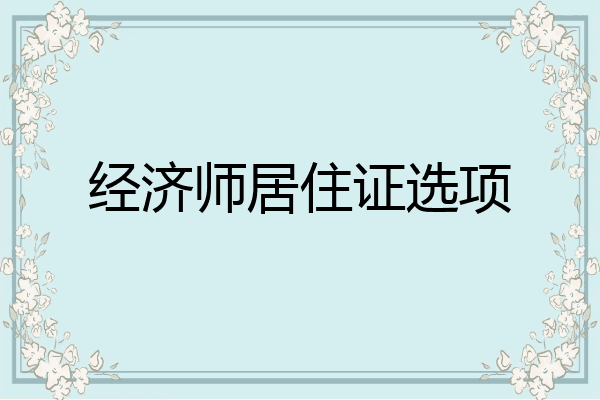 经济师居住证选项