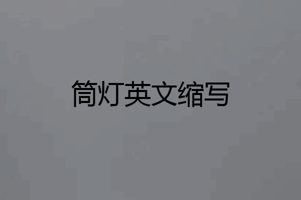 筒灯英文缩写