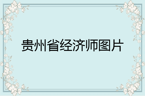 贵州省经济师图片