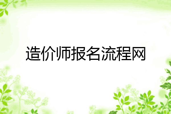 造价师报名流程网