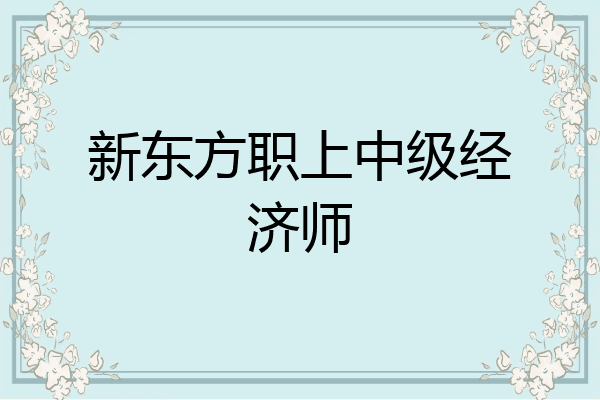 新东方职上中级经济师