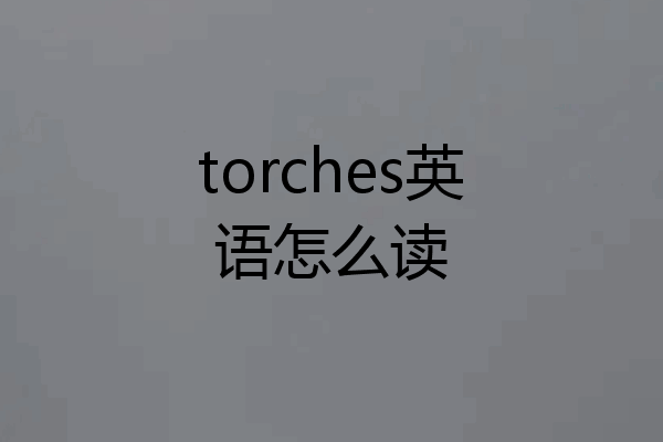 torches英语怎么读