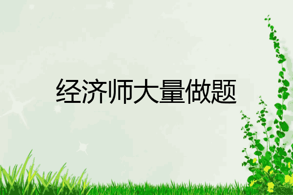 经济师大量做题