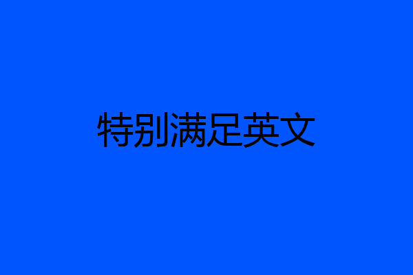 特别满足英文