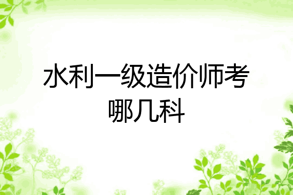 水利一级造价师考哪几科