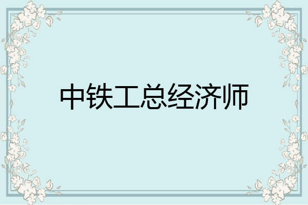 中铁工总经济师