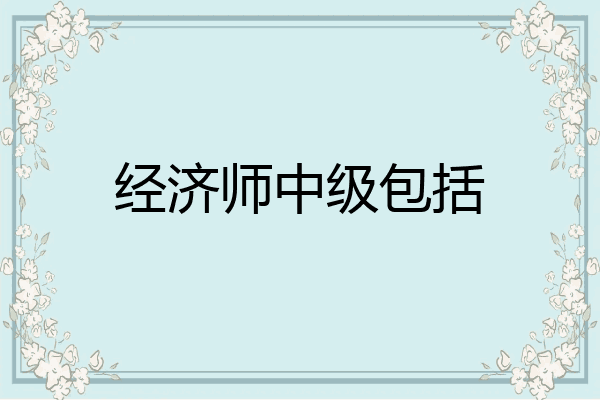 经济师中级包括