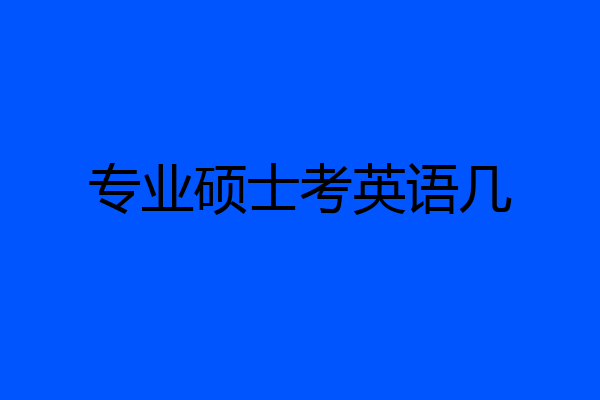 专业硕士考英语几