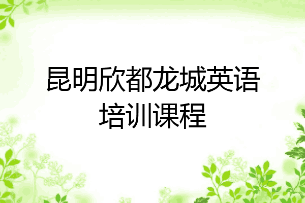 昆明欣都龙城英语培训课程