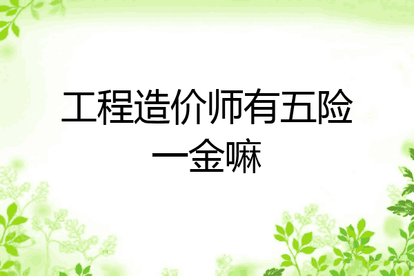 工程造价师有五险一金嘛