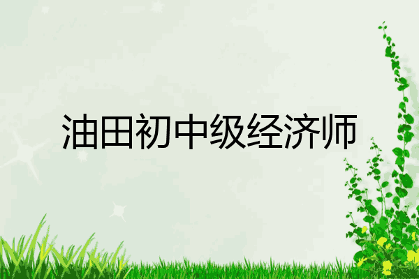 油田初中级经济师