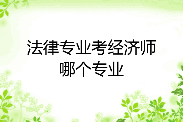 法律专业考经济师哪个专业