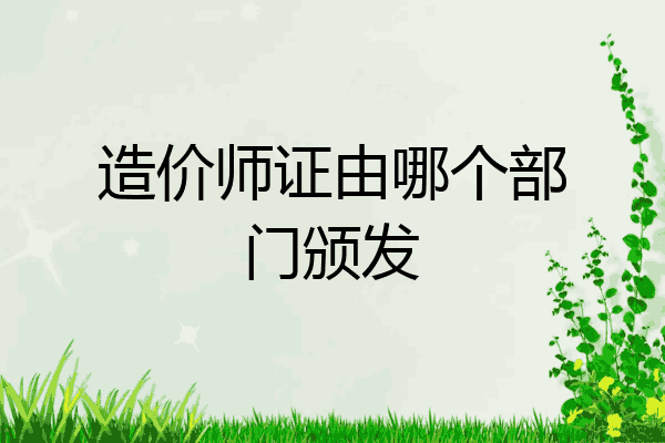 造价师证由哪个部门颁发