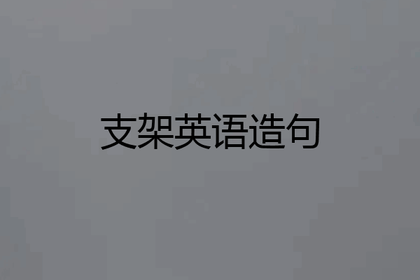 支架英语造句