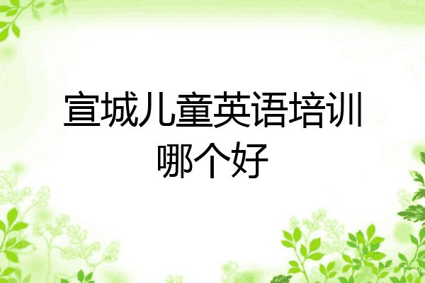 宣城儿童英语培训哪个好