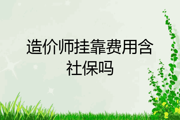 造价师挂靠费用含社保吗