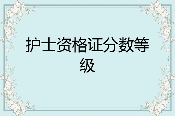 护士资格证分数等级