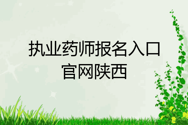 执业药师报名入口官网陕西