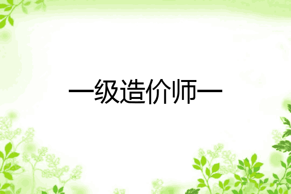 一级造价师一