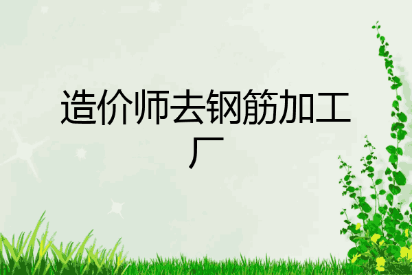造价师去钢筋加工厂