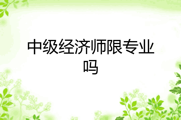 中级经济师限专业吗