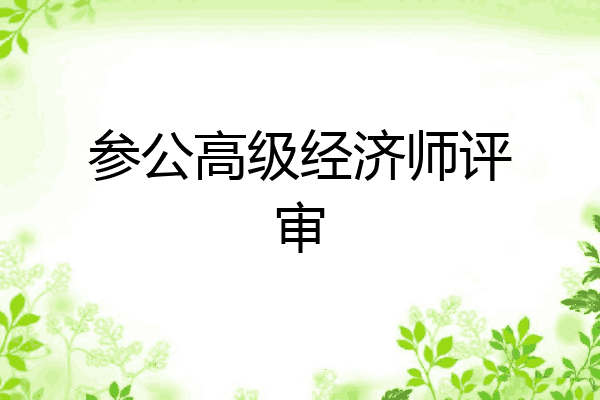 参公高级经济师评审
