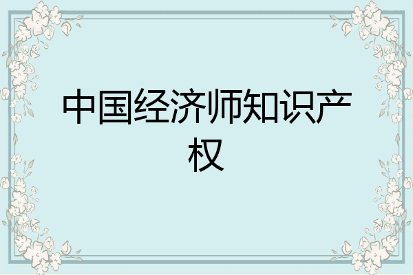 中国经济师知识产权