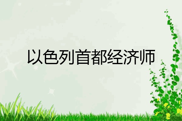 以色列首都经济师