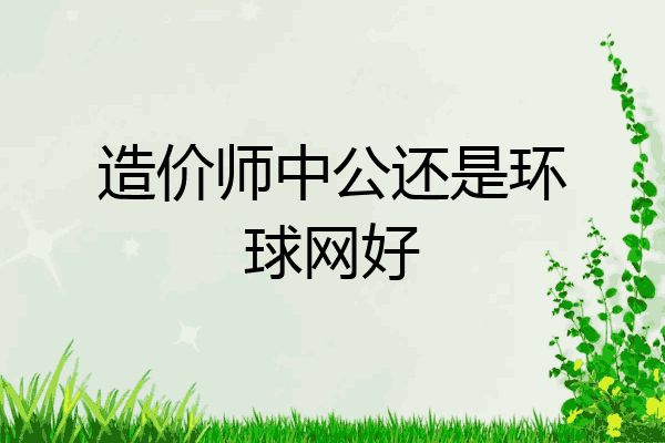 造价师中公还是环球网好