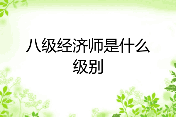 八级经济师是什么级别