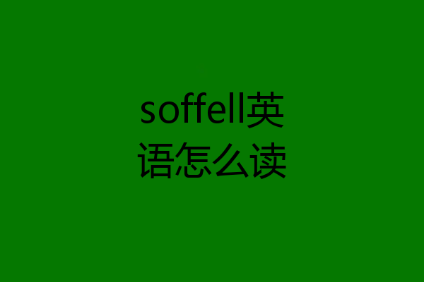 soffell英语怎么读