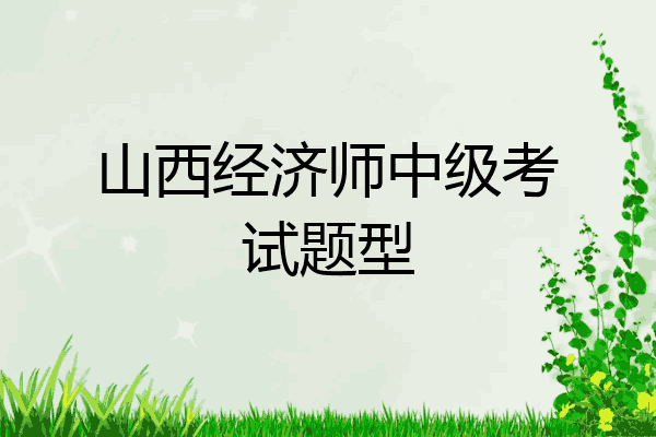 山西经济师中级考试题型