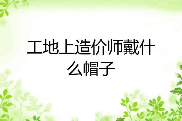 工地上造价师戴什么帽子